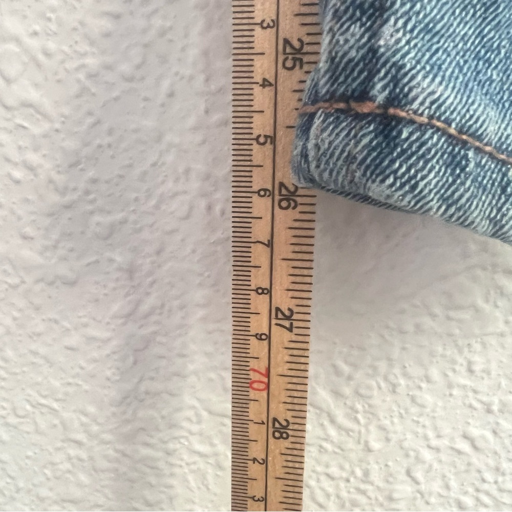 Free People We the Free Slim Ankle Denim Overalls Size 28 - Picture 4 of 13